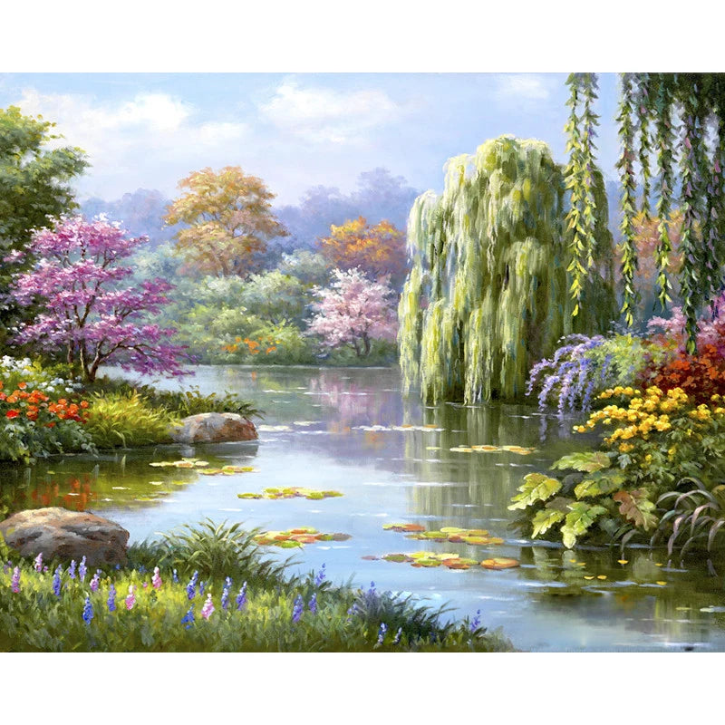 Peinture par Numéros Cottage Fleuri