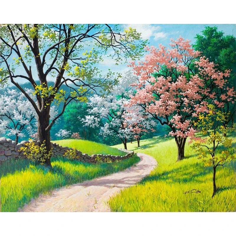 Peinture par Numéros Allée Fleurie d'Automne