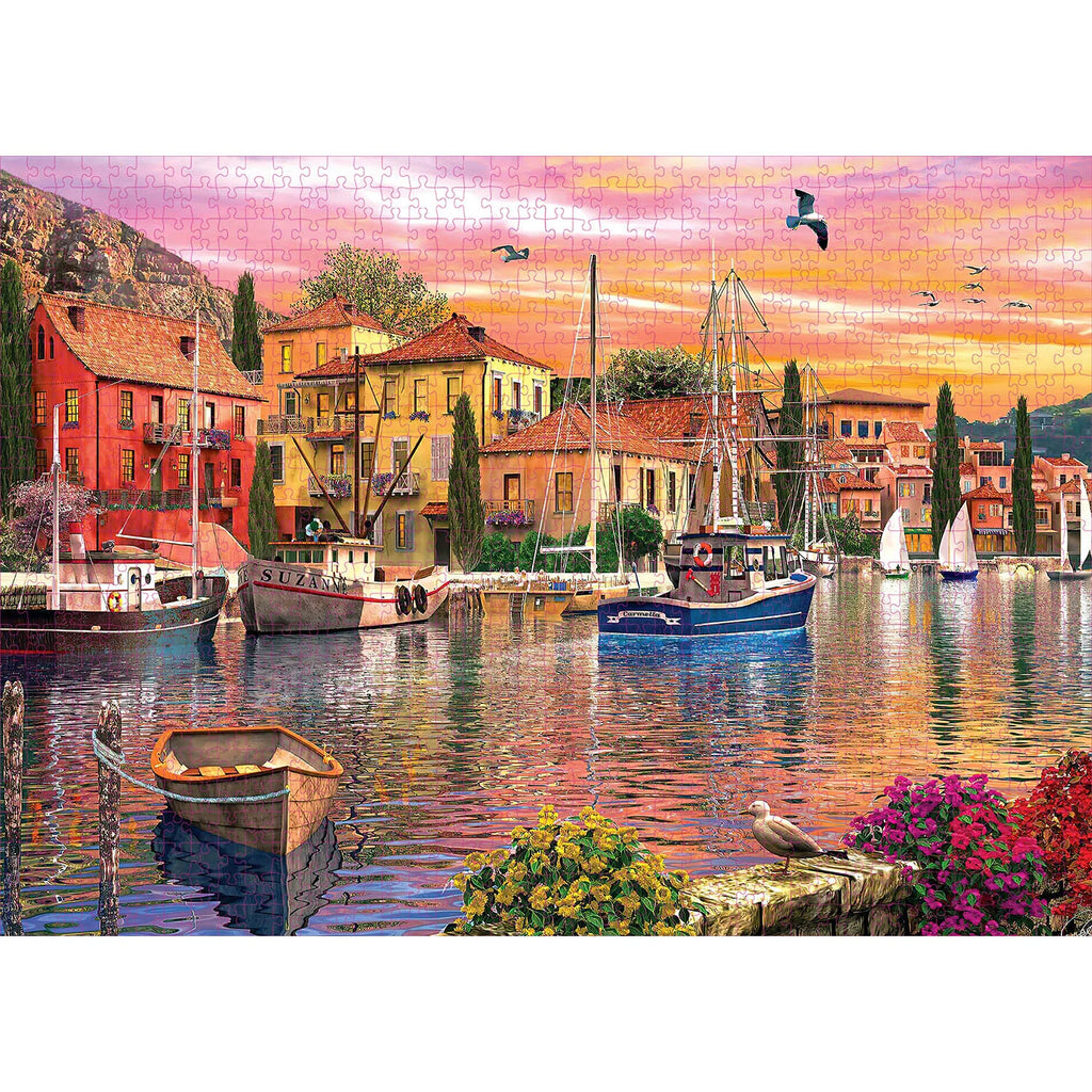 Puzzle Port de Pêche au Couchant — 1000 Pièces