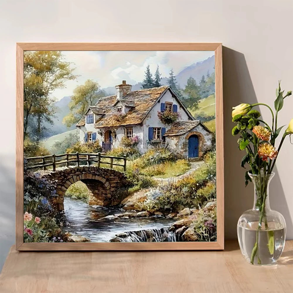 Diamond Painting Maison au Pont de Pierre