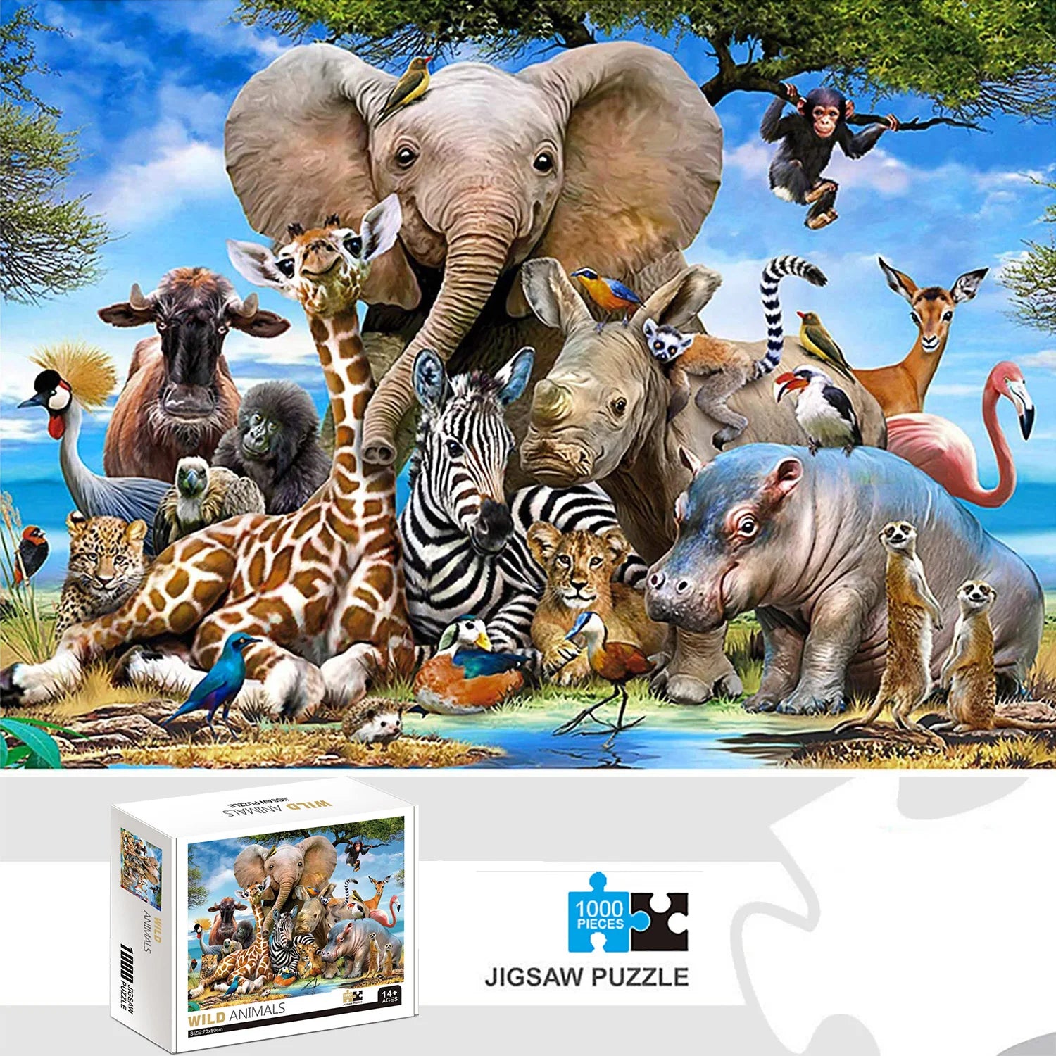 Puzzle Animaux d'Afrique — 1000 Pièces