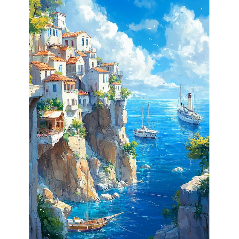 Peinture par Numéros Terrasse Blanche