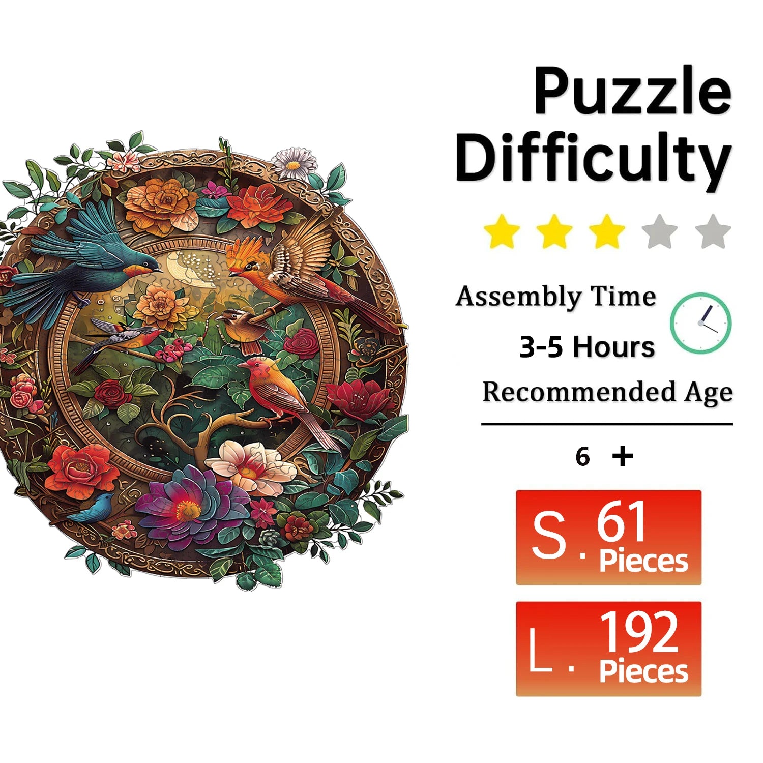 Puzzle en Bois Oiseaux