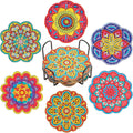 Sous-verres Diamond Painting Fleurs — Lot de 6