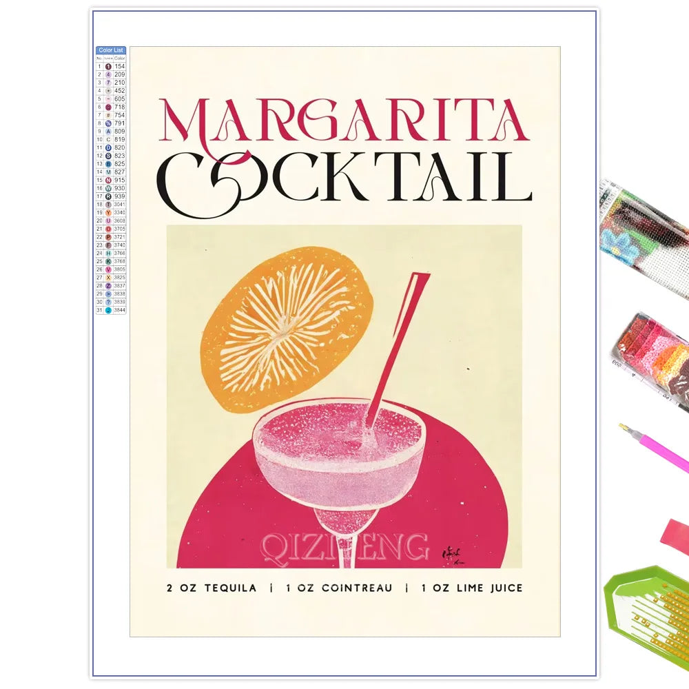 Diamond Painting Affiche Gin Tonic