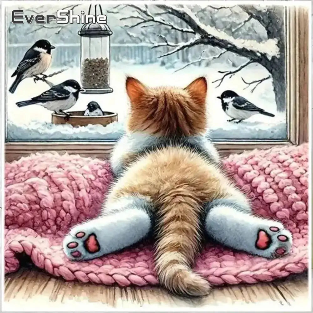 Diamond Painting Chat en Hiver