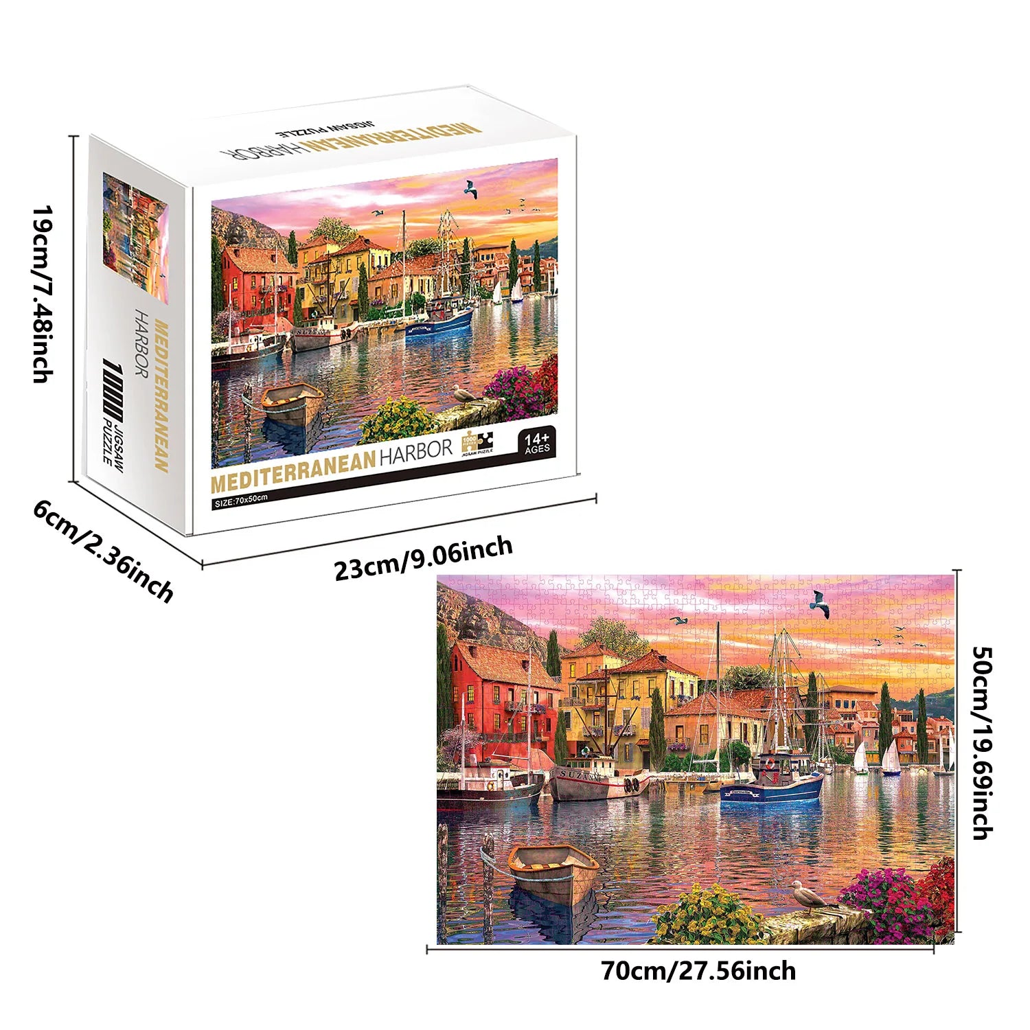Puzzle Port de Pêche au Couchant — 1000 Pièces
