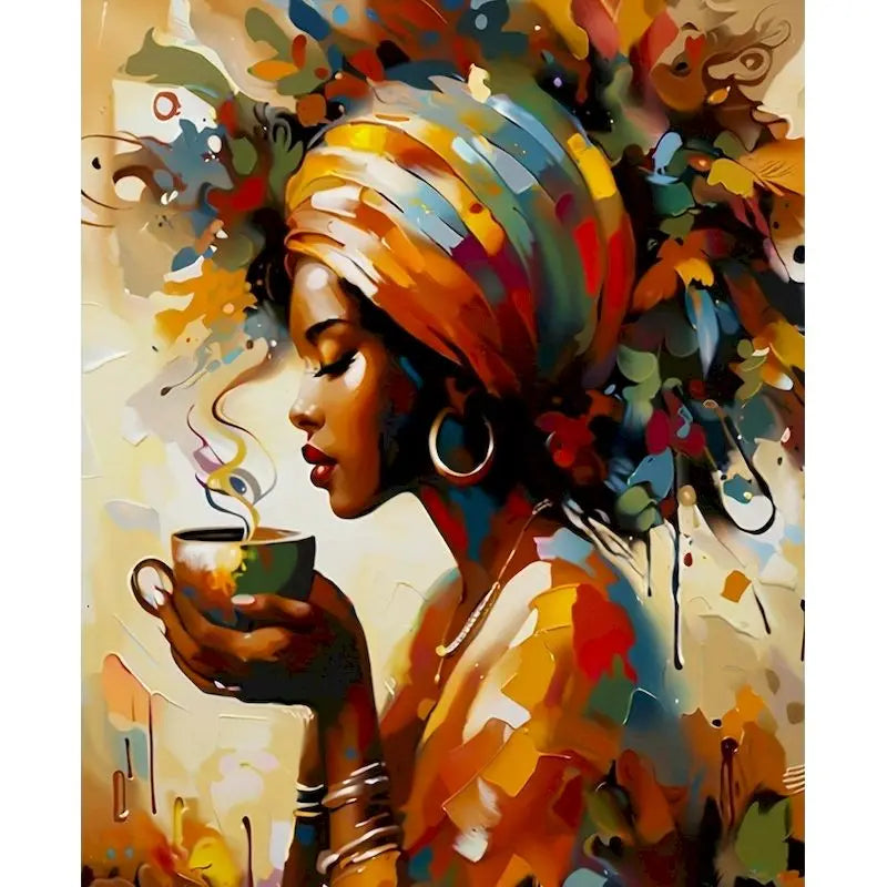 Peinture par Numéros Turban et Café