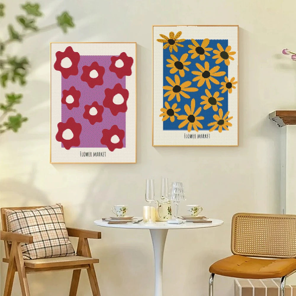 Diamond Painting Marguerite Rouge