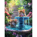 Peinture par Numéros Chatons à la Fontaine