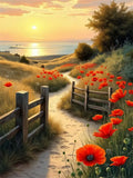 Diamond Painting Chemin aux Coquelicots