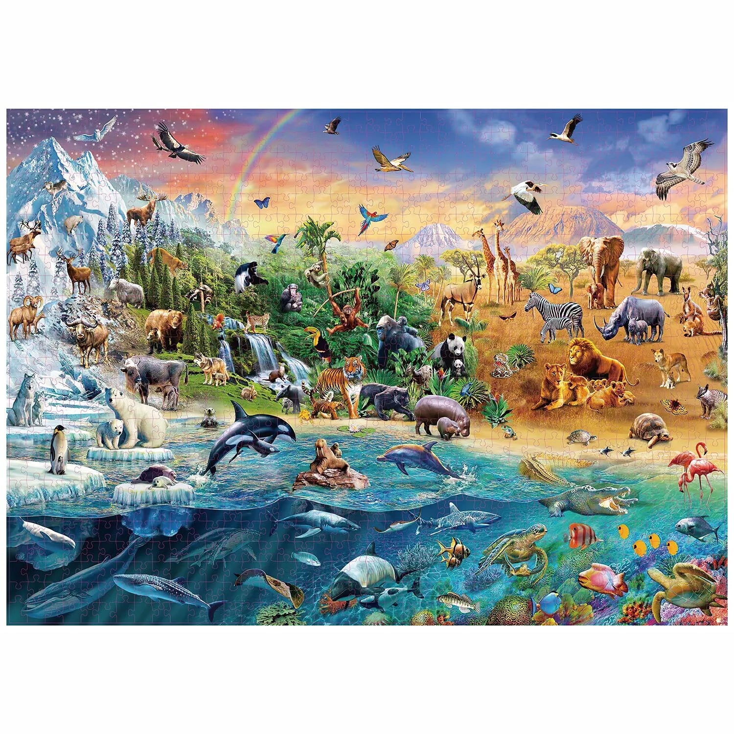 Puzzle Tous les Animaux du Monde — 1000 Pièces