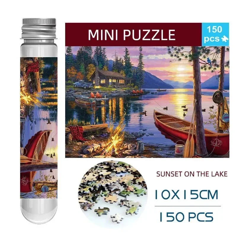 Puzzle Tube Voilier au Couchant — 150 Pièces