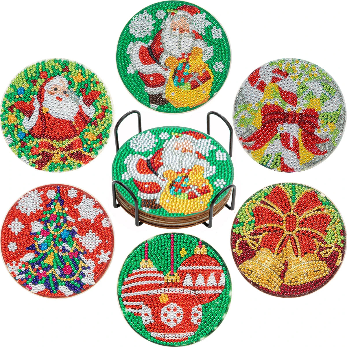 Sous-verres Diamond Painting Mandalas — Lot de 6