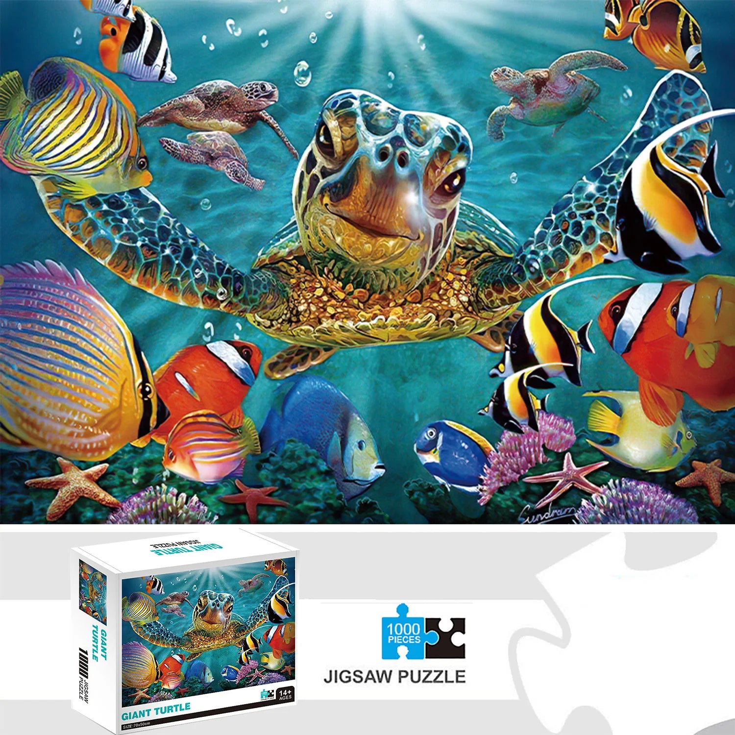 Puzzle Tortue Géante des Océans — 1000 Pièces