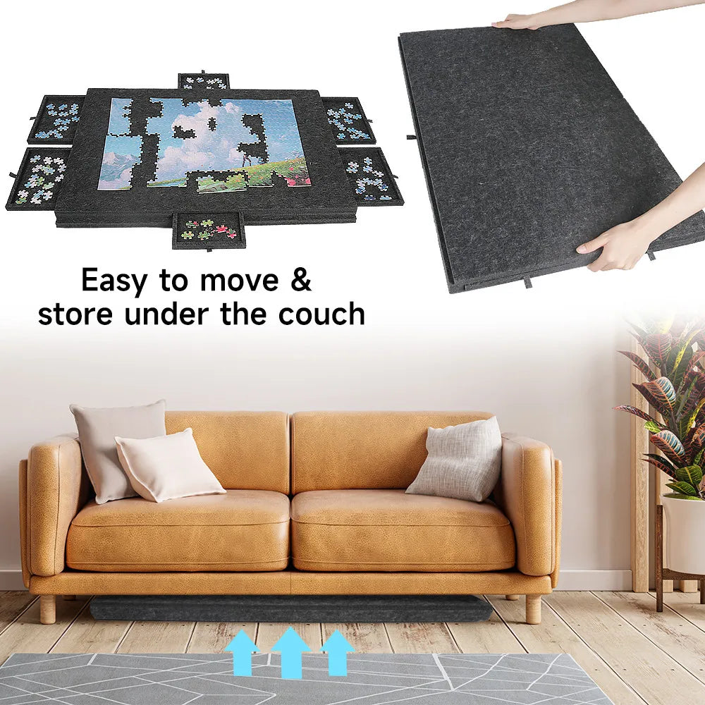 Plateau de Puzzle avec 6 Tiroirs — Jusqu'à 1000 Pièces
