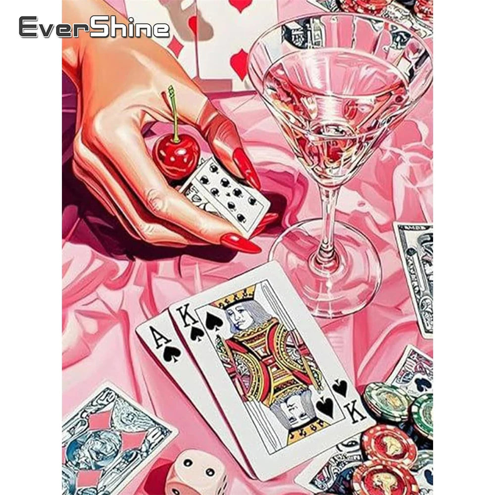 Diamond Painting Poker et Cocktail