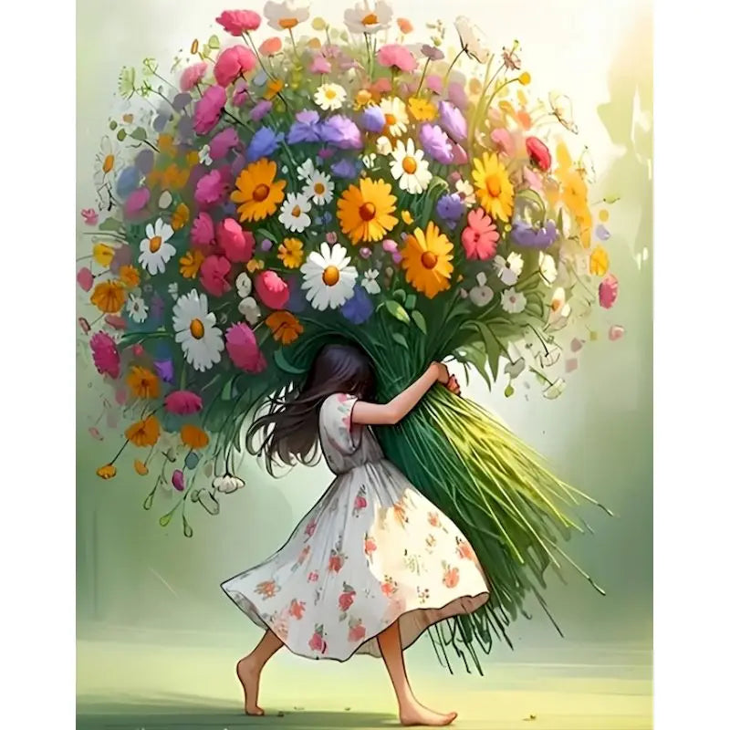 Peinture par Numéros Brassée de Fleurs