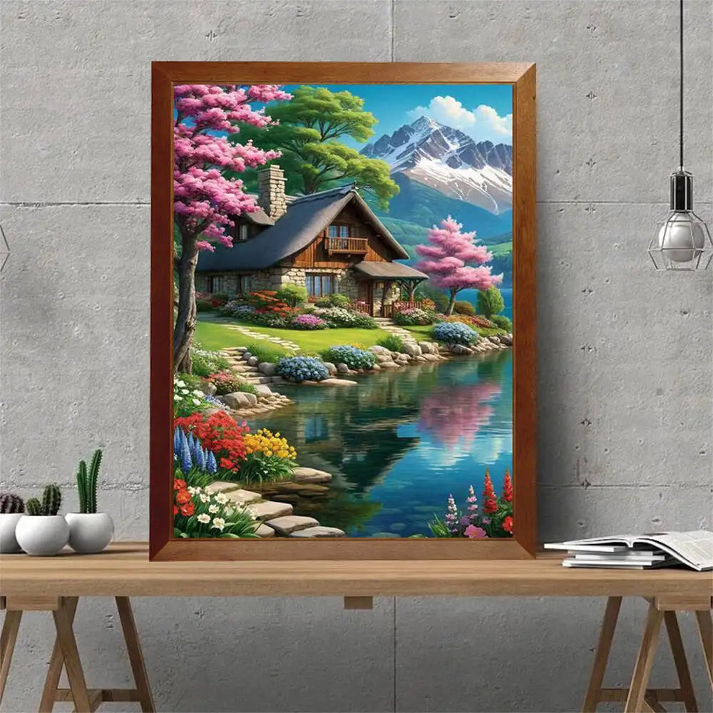 Diamond Painting Maison au Bord de la Rivière