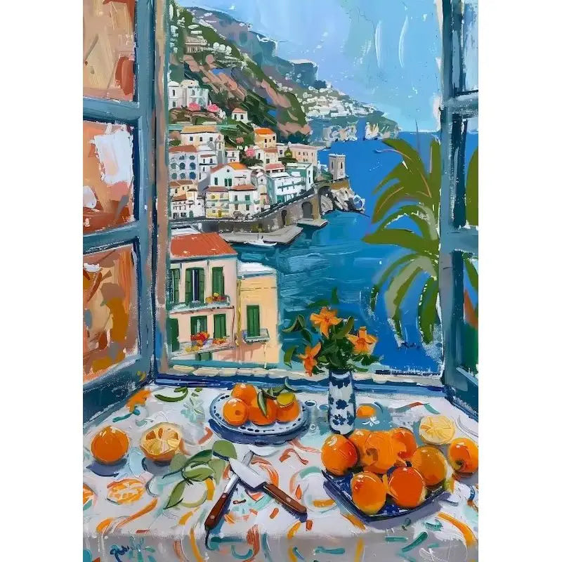 Peinture par Numéros Fenêtre aux Oranges