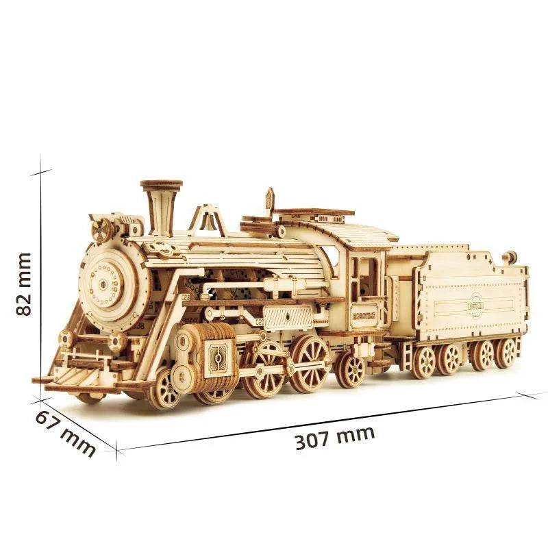 Puzzle 3D en Bois — Train, Voilier ou Dirigeable