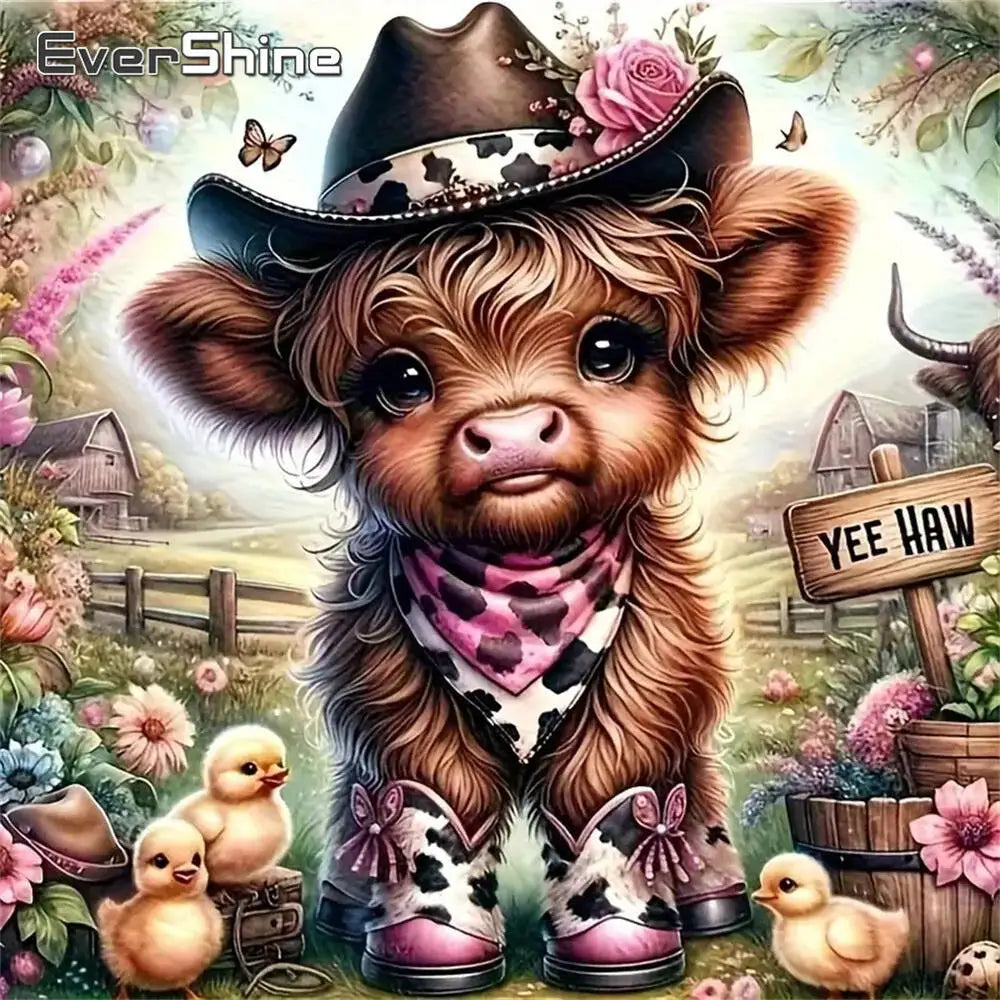 Diamond Painting Petit Veau et Poussins