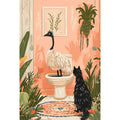 Peinture par Numéros Chat dans la Salle de Bain