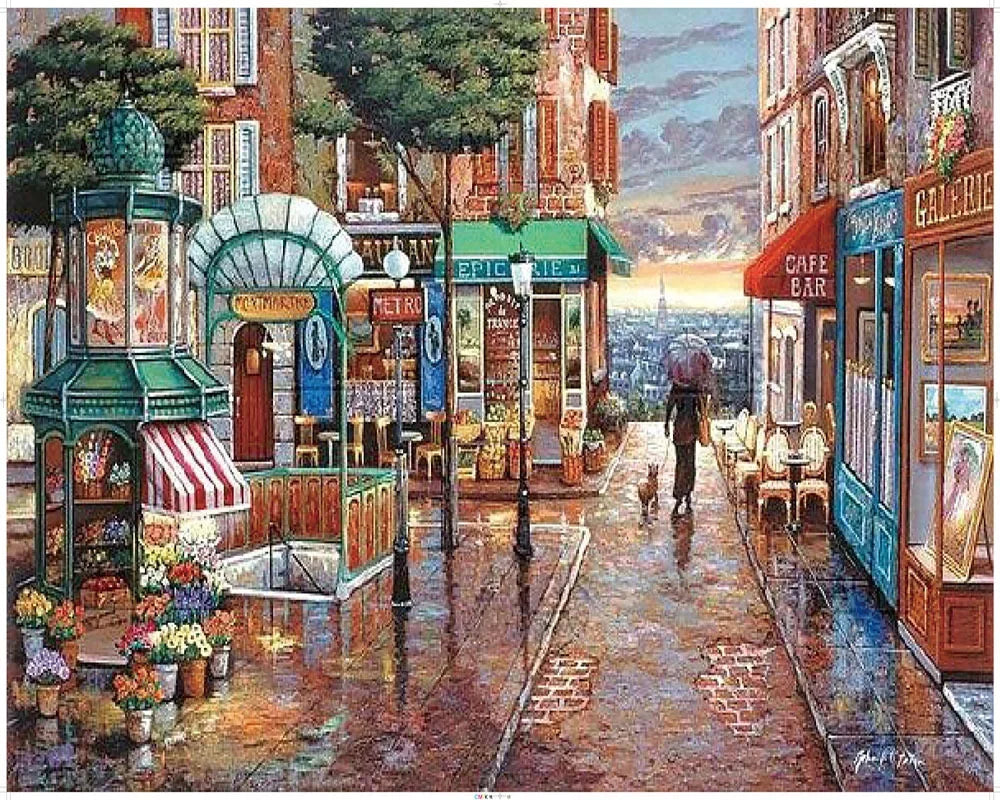 Puzzle Ruelle Commerçante — 1000 Pièces