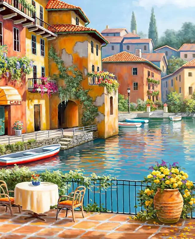 Diamond Painting Village du Lac