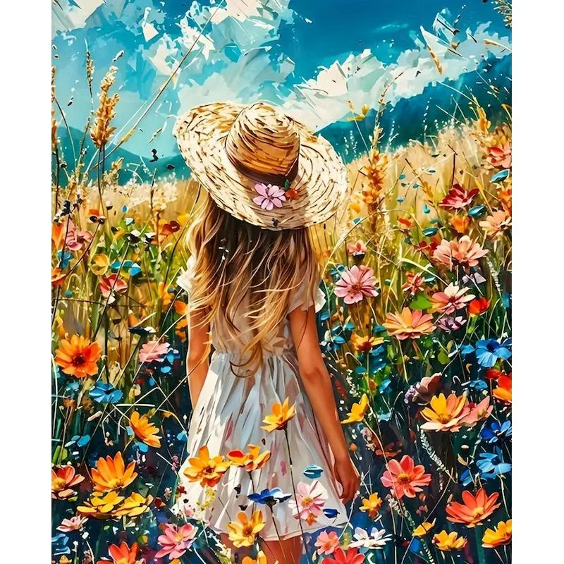 Peinture par Numéros Champ de Fleurs