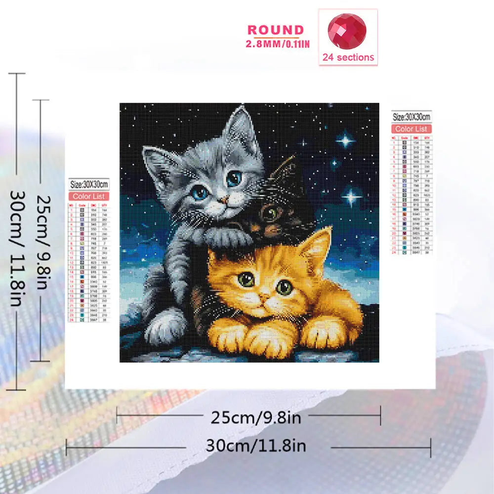 Diamond Painting Chat Illustré