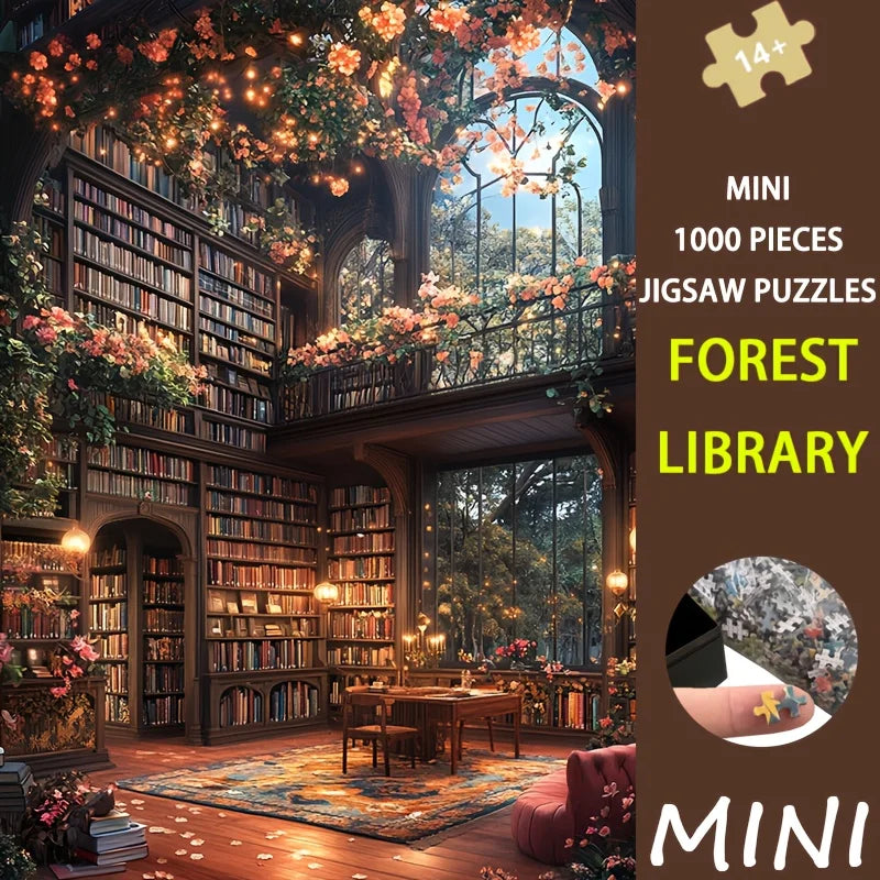 Puzzle Mini Bibliothèque de la Forêt — 1000 Pièces