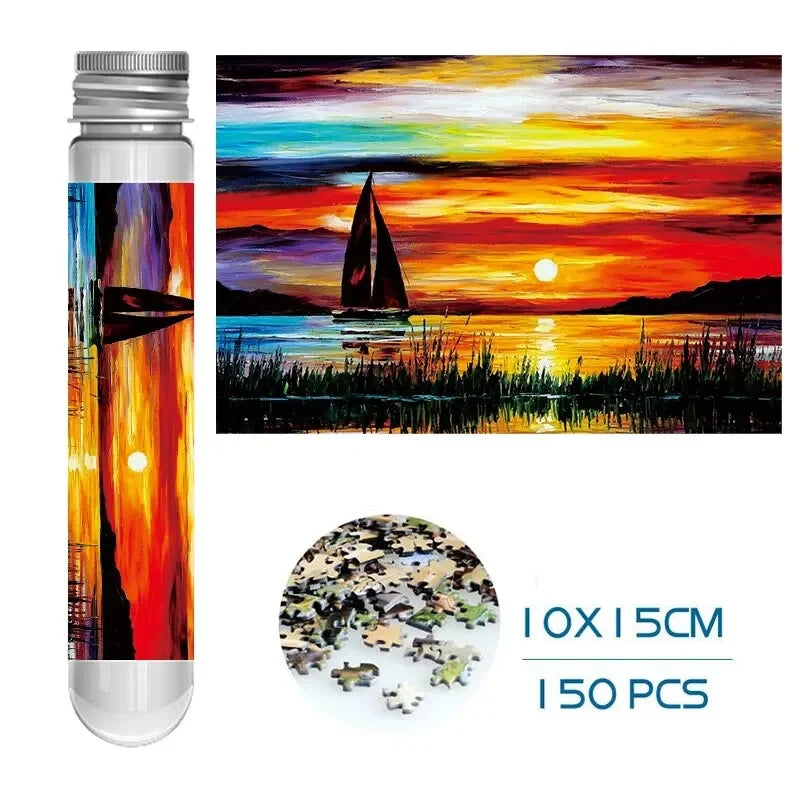 Puzzle Tube Voilier au Couchant — 150 Pièces