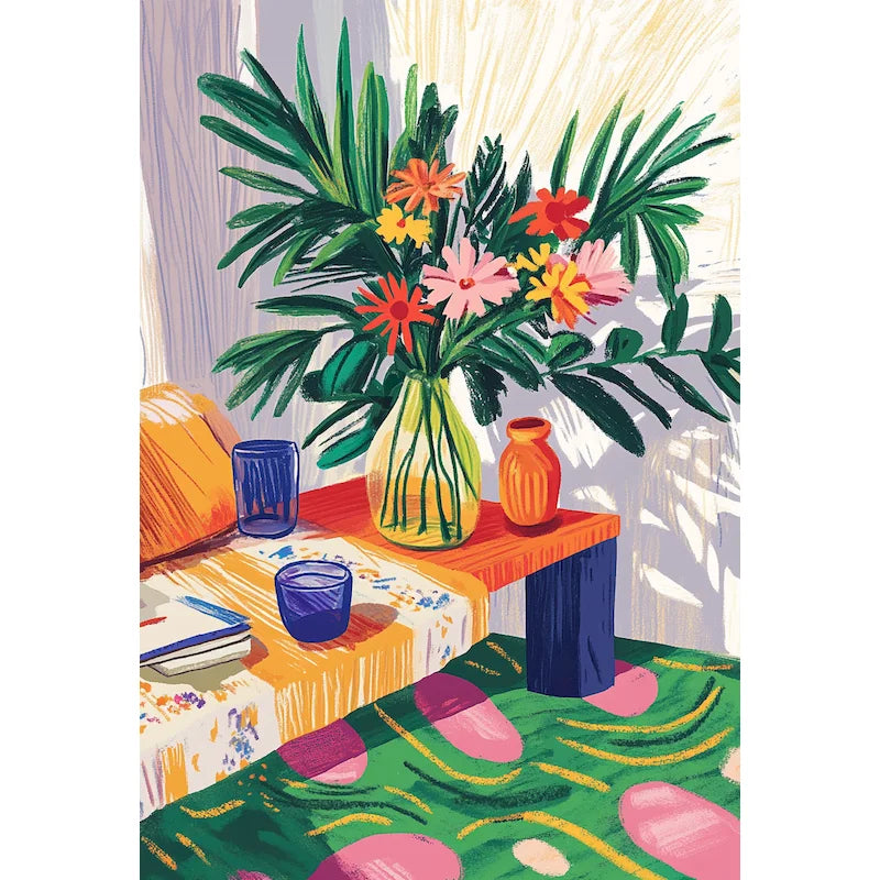Peinture par Numéros Oranges sur la Table