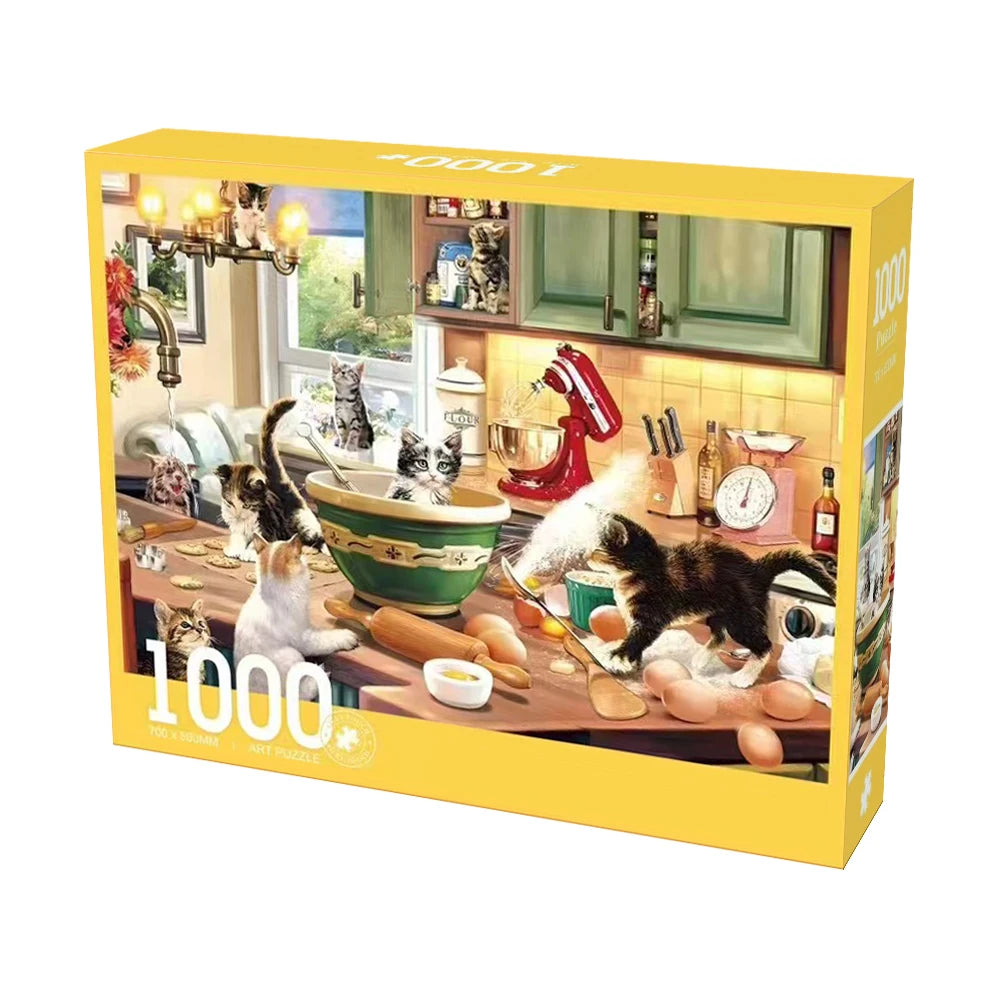 Puzzle Chats en Cuisine — 1000 Pièces