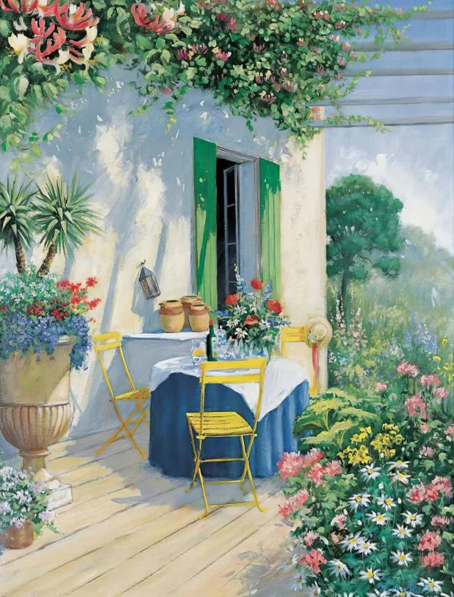 Diamond Painting Terrasse au Jardin