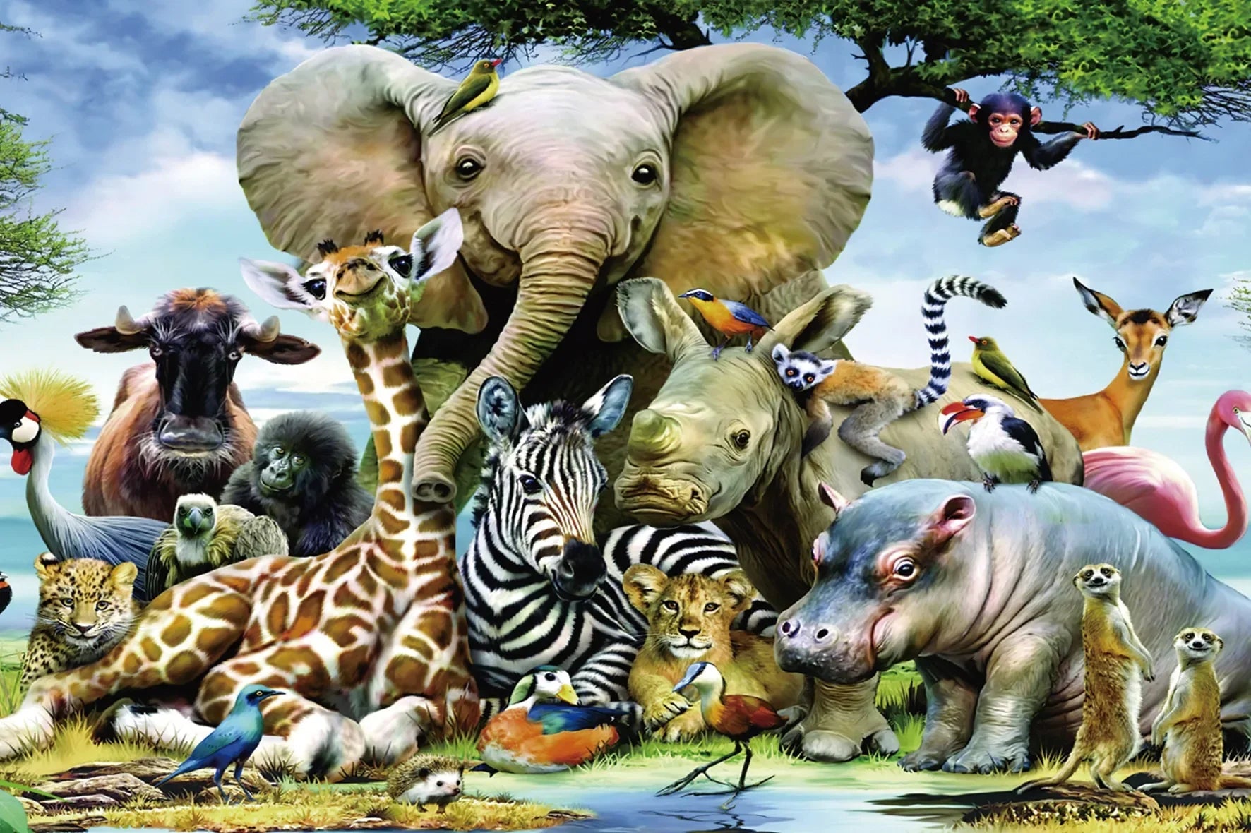 Puzzle Animaux Sauvages — 1000 Pièces
