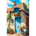 Peinture par Numéros Maison au Vélo Bleu