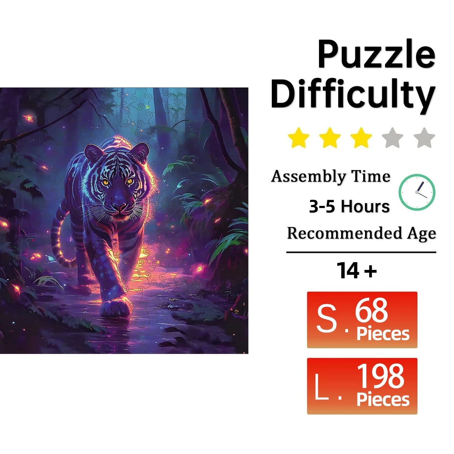Puzzle en Bois Tigre