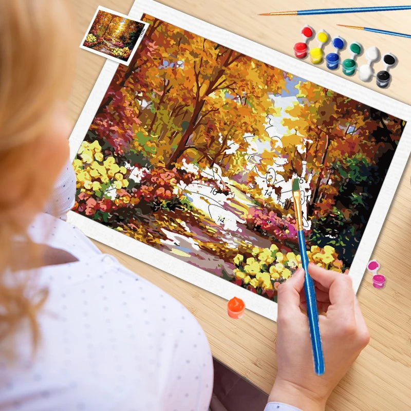 Peinture par Numéros Cottage Fleuri