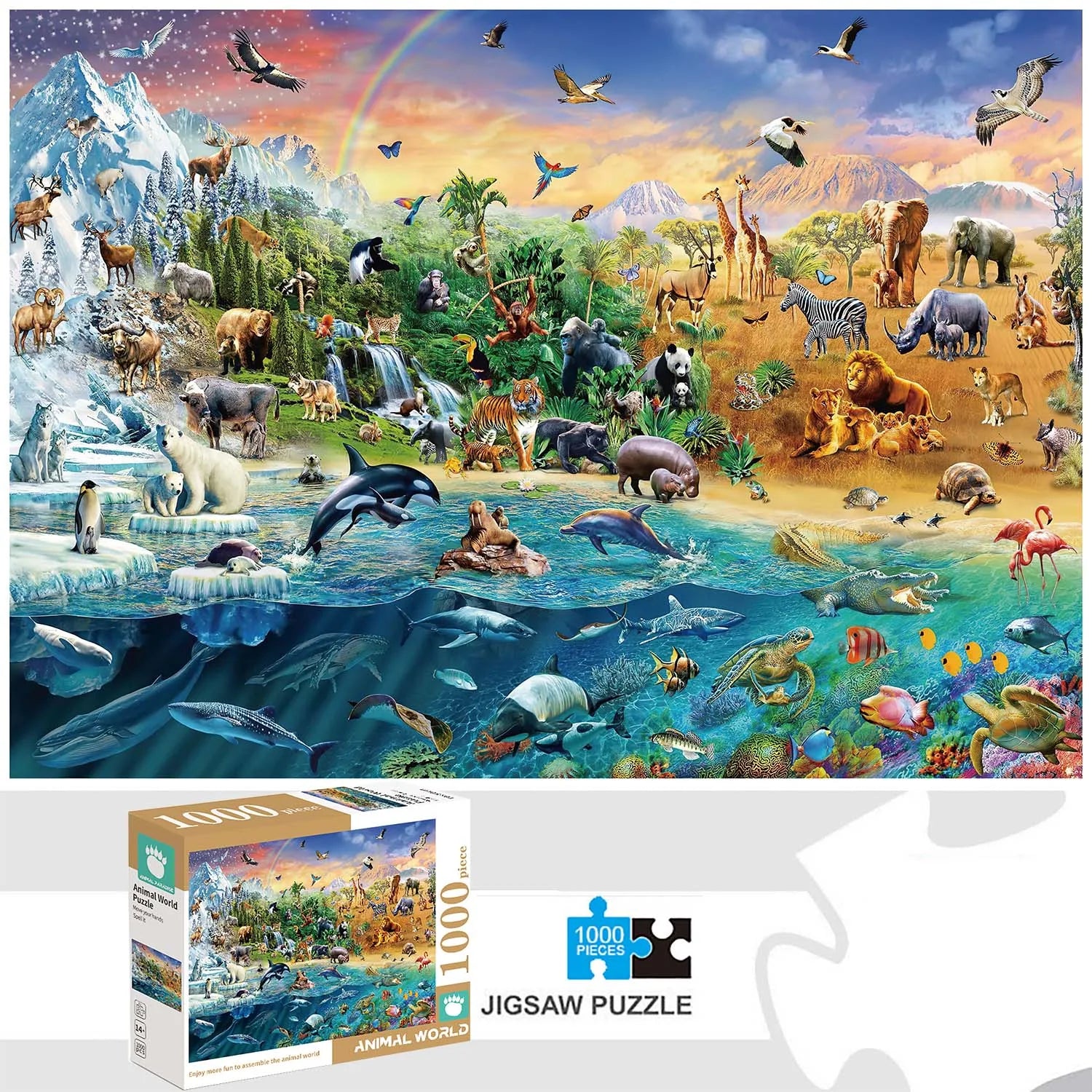 Puzzle Tous les Animaux du Monde — 1000 Pièces