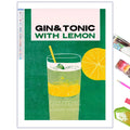 Diamond Painting Affiche Gin Tonic Citron