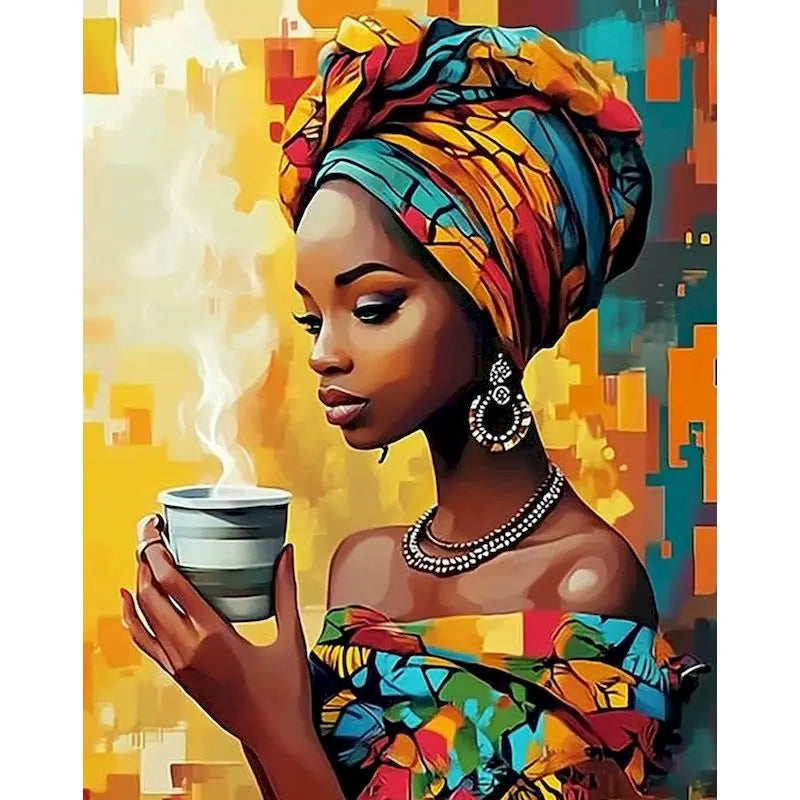 Peinture par Numéros Turban Coloré