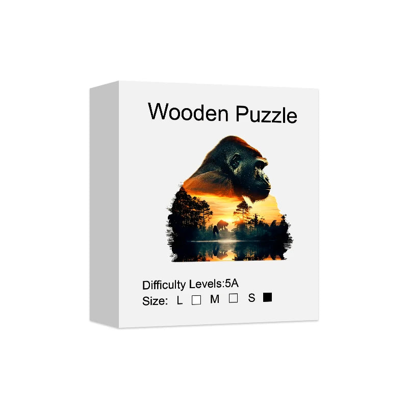 Puzzle en Bois Orang-outan en Forêt