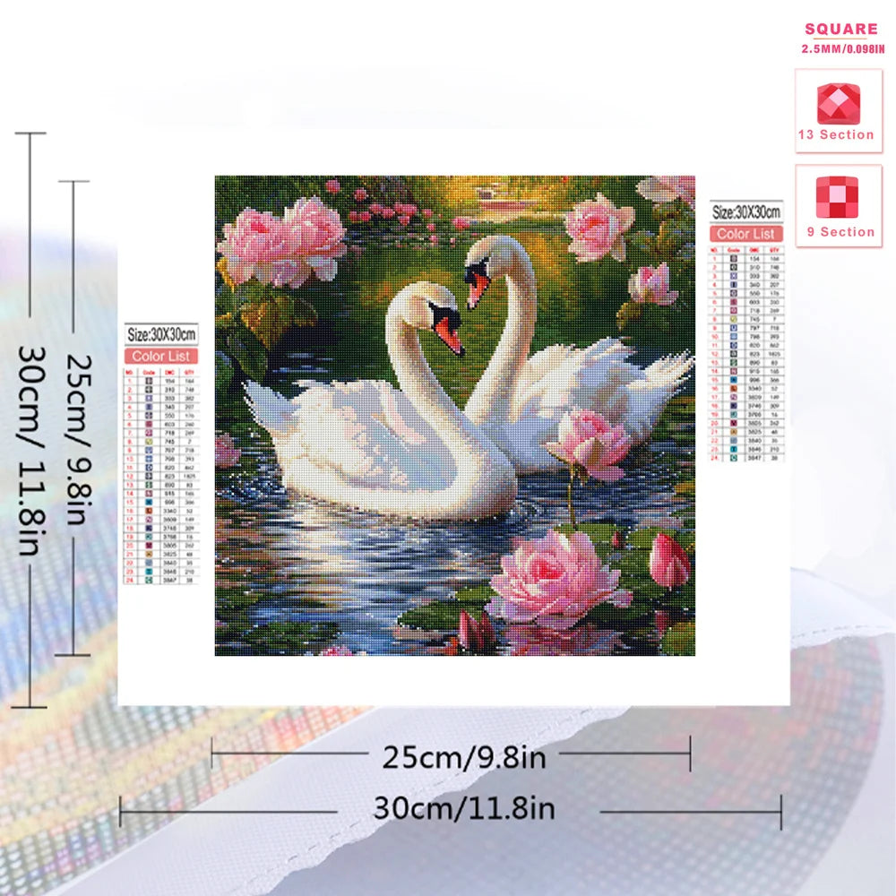 Diamond Painting Cygnes sur le Lac