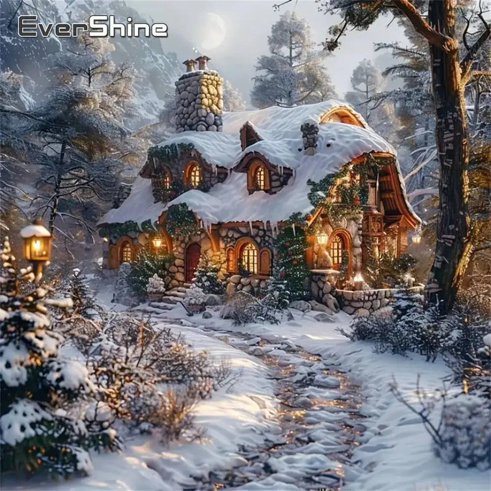 Diamond Painting Chalet sous la Neige