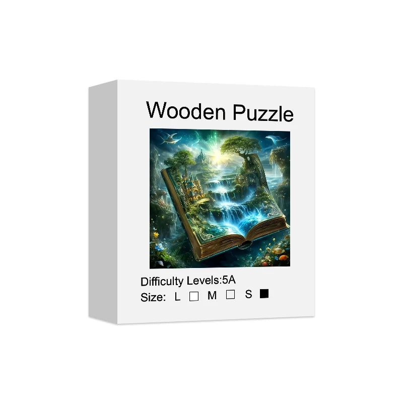 Puzzle en Bois Forêt aux Livres Magiques