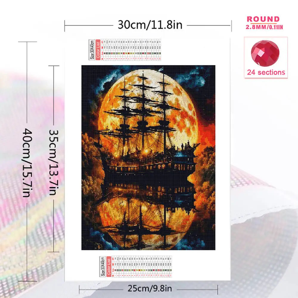 Diamond Painting Barque sous la Lune