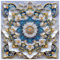 Diamond Painting Mandala Bleu et Or — Formes Spéciales