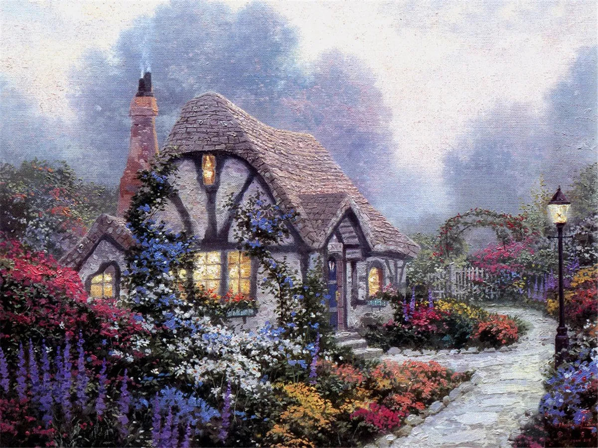 Puzzle Cottage en Hiver — 500 Pièces